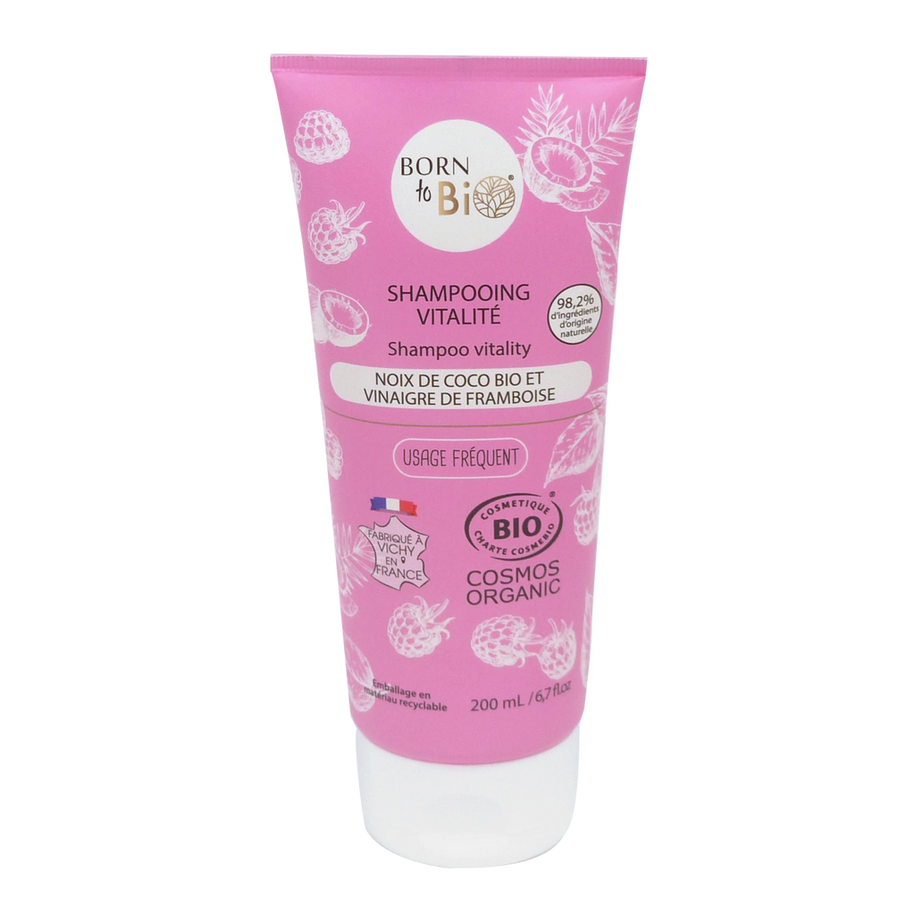 Coconut and raspberry vinegar shampoo - Certified organic-0